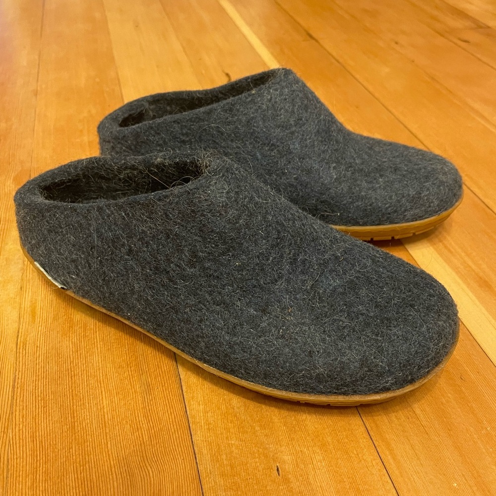 Glerup Slippers with Rubber Sole - Size 37 - Like New!